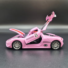 Load image into Gallery viewer, Explorafind 2015 Porsche 918 Spyder RSR Pink 1:32 Die Cast Car
