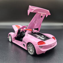 Load image into Gallery viewer, Explorafind 2015 Porsche 918 Spyder RSR Pink 1:32 Die Cast Car
