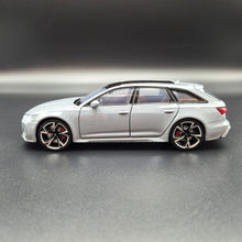 Load image into Gallery viewer, Explorafind 2022 Audi RS6 Avant Grey 1:32 Die Cast Car
