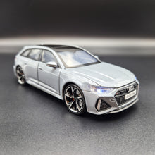 Load image into Gallery viewer, Explorafind 2022 Audi RS6 Avant Grey 1:32 Die Cast Car
