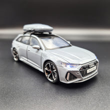 Load image into Gallery viewer, Explorafind 2022 Audi RS6 Avant Grey 1:32 Die Cast Car
