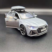 Load image into Gallery viewer, Explorafind 2022 Audi RS6 Avant Grey 1:32 Die Cast Car
