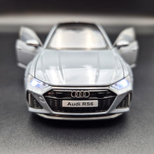 Load image into Gallery viewer, Explorafind 2022 Audi RS6 Avant Grey 1:32 Die Cast Car
