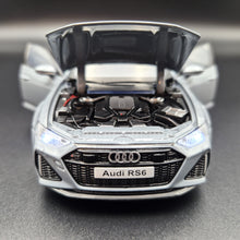 Load image into Gallery viewer, Explorafind 2022 Audi RS6 Avant Grey 1:32 Die Cast Car
