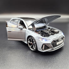 Load image into Gallery viewer, Explorafind 2022 Audi RS6 Avant Grey 1:32 Die Cast Car
