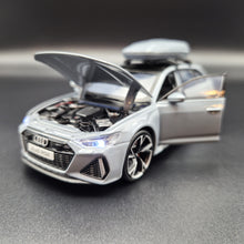 Load image into Gallery viewer, Explorafind 2022 Audi RS6 Avant Grey 1:32 Die Cast Car
