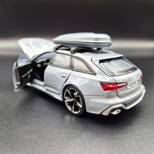 Load image into Gallery viewer, Explorafind 2022 Audi RS6 Avant Grey 1:32 Die Cast Car
