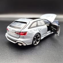 Load image into Gallery viewer, Explorafind 2022 Audi RS6 Avant Grey 1:32 Die Cast Car
