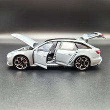 Load image into Gallery viewer, Explorafind 2022 Audi RS6 Avant Grey 1:32 Die Cast Car
