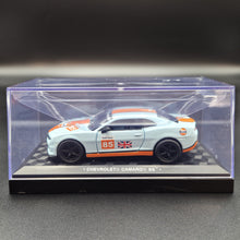 Load image into Gallery viewer, Explorafind 2013 Chevrolet Camaro SS Gulf Blue 1:43 Die Cast Car
