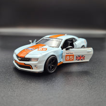 Load image into Gallery viewer, Explorafind 2013 Chevrolet Camaro SS Gulf Blue 1:43 Die Cast Car
