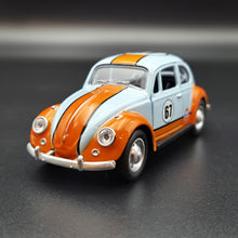 Load image into Gallery viewer, Explorafind 1967 Volkswagen Classical Beetle Gulf Blue 1:36 Die Cast Car
