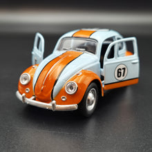 Load image into Gallery viewer, Explorafind 1967 Volkswagen Classical Beetle Gulf Blue 1:36 Die Cast Car
