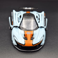 Load image into Gallery viewer, Explorafind 2016 McLaren P1 GTR Gulf Blue 1:40 Die Cast Car
