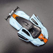 Load image into Gallery viewer, Explorafind 2016 McLaren P1 GTR Gulf Blue 1:40 Die Cast Car
