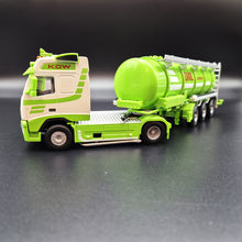 Load image into Gallery viewer, Explorafind 2014 Volvo FH16 Style Fuel/Oil Tanker Semi-Truck Green/White 1:50 Die Cast
