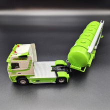 Load image into Gallery viewer, Explorafind 2014 Volvo FH16 Style Fuel/Oil Tanker Semi-Truck Green/White 1:50 Die Cast
