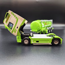 Load image into Gallery viewer, Explorafind 2014 Volvo FH16 Style Fuel/Oil Tanker Semi-Truck Green/White 1:50 Die Cast
