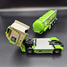 Load image into Gallery viewer, Explorafind 2014 Volvo FH16 Style Fuel/Oil Tanker Semi-Truck Green/White 1:50 Die Cast
