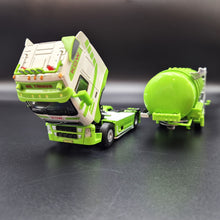 Load image into Gallery viewer, Explorafind 2014 Volvo FH16 Style Fuel/Oil Tanker Semi-Truck Green/White 1:50 Die Cast
