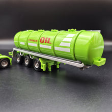 Load image into Gallery viewer, Explorafind 2014 Volvo FH16 Style Fuel/Oil Tanker Semi-Truck Green/White 1:50 Die Cast
