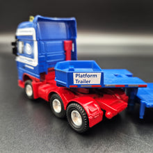 Load image into Gallery viewer, Explorafind 2011 DAF XF105 Style Low Loader Container Transporter Truck Blue 1:50 Die Cast
