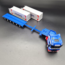 Load image into Gallery viewer, Explorafind 2011 DAF XF105 Style Low Loader Container Transporter Truck Blue 1:50 Die Cast
