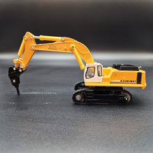 Load image into Gallery viewer, Explorafind Liebherr Style 974 Excavator with Hammer/Drill Implement Yellow 1:87 Die Cast
