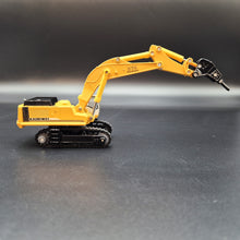 Load image into Gallery viewer, Explorafind Liebherr Style 974 Excavator with Hammer/Drill Implement Yellow 1:87 Die Cast
