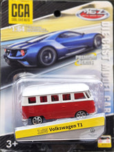 Load image into Gallery viewer, Explorafind 1966 Volkswagen T1 Red/White 1:56 Die Cast Van New
