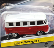 Load image into Gallery viewer, Explorafind 1966 Volkswagen T1 Red/White 1:56 Die Cast Van New
