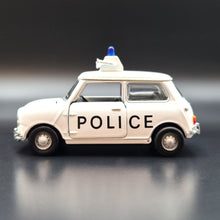 Load image into Gallery viewer, Explorafind 1967 Austin Mini Cooper MKII White Liverpool Police 1:50 Die Cast Car New
