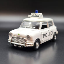 Load image into Gallery viewer, Explorafind 1967 Austin Mini Cooper MKII White Liverpool Police 1:50 Die Cast Car New
