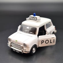 Load image into Gallery viewer, Explorafind 1967 Austin Mini Cooper MKII White Liverpool Police 1:50 Die Cast Car New
