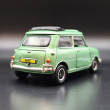 Load image into Gallery viewer, Explorafind 1963 Morris Mini MKI with Sunroof Green 1:50 Die Cast Car New
