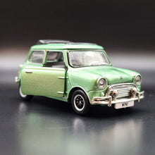 Load image into Gallery viewer, Explorafind 1963 Morris Mini MKI with Sunroof Green 1:50 Die Cast Car New
