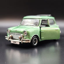 Load image into Gallery viewer, Explorafind 1963 Morris Mini MKI with Sunroof Green 1:50 Die Cast Car New
