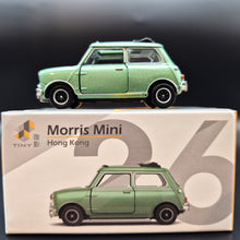 Load image into Gallery viewer, Explorafind 1963 Morris Mini MKI with Sunroof Green 1:50 Die Cast Car New
