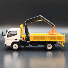 Load image into Gallery viewer, Explorafind 2022 Mitsubishi Fuso Canter with Crane/Bucket 1:76 Die Cast Truck New
