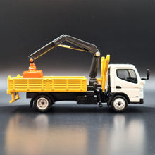 Load image into Gallery viewer, Explorafind 2022 Mitsubishi Fuso Canter with Crane/Bucket 1:76 Die Cast Truck New
