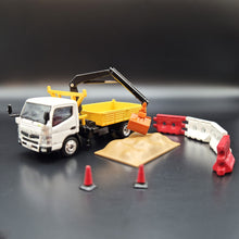 Load image into Gallery viewer, Explorafind 2022 Mitsubishi Fuso Canter with Crane/Bucket 1:76 Die Cast Truck New
