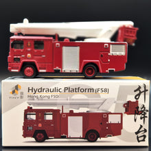 Load image into Gallery viewer, Explorafind 2003 Dennis Hong Kong FSD Hydrulic Platform F58 Fire Truck 1:64 Die Cast New
