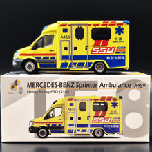 Load image into Gallery viewer, Explorafind 2019 Mercedes-Benz Sprinter FL SSU Fire Services Ambulance 1:64 Die Cast New
