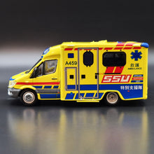 Load image into Gallery viewer, Explorafind 2019 Mercedes-Benz Sprinter FL SSU Fire Services Ambulance 1:64 Die Cast New
