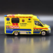 Load image into Gallery viewer, Explorafind 2019 Mercedes-Benz Sprinter FL SSU Fire Services Ambulance 1:64 Die Cast New
