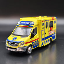 Load image into Gallery viewer, Explorafind 2019 Mercedes-Benz Sprinter FL SSU Fire Services Ambulance 1:64 Die Cast New
