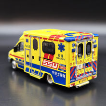 Load image into Gallery viewer, Explorafind 2019 Mercedes-Benz Sprinter FL SSU Fire Services Ambulance 1:64 Die Cast New
