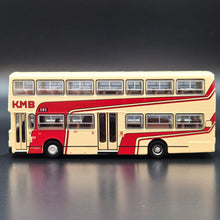 Load image into Gallery viewer, Explorafind 1980 KMB Mercedes Benz O 305 Double Decker Bus Cream/Red 1:110 Die Cast New
