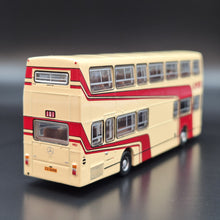 Load image into Gallery viewer, Explorafind 1980 KMB Mercedes Benz O 305 Double Decker Bus Cream/Red 1:110 Die Cast New
