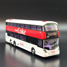 Load image into Gallery viewer, Explorafind Volvo B8L Coca-Cola Double Decker Bus White/Red 1:110 Die Cast New
